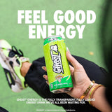 GHOST Energy Drink - 12-Pack, Warheads Sour Green Apple, 16oz - Energy & Focus & No Artificial Colors - 200mg of Natural Caffeine, L-Carnitine