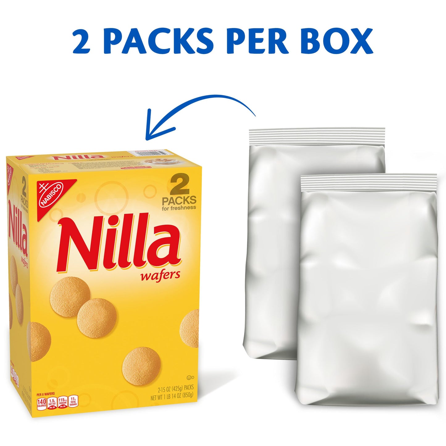 Nabisco Nilla Wafers, 850 gm