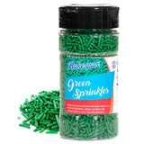 Bakerpan Green Jimmies Sprinkles - 6 Ounces Green Sprinkles for Cake Decorating, Edible Sprinkle for Cupcakes, Ice Cream & Cookies (Made in USA)