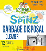 ECO-GALS Eco Spinz Garbage Disposal Soap for Cleaning Kitchen Sinks and Drains 6 ct. Lemon & 6 ct. Orange Citrus Scent