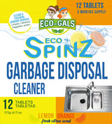 ECO-GALS Eco Spinz Garbage Disposal Soap for Cleaning Kitchen Sinks and Drains 6 ct. Lemon & 6 ct. Orange Citrus Scent