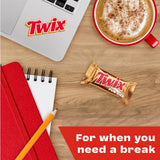 Twix Caramel Singles Size Chocolate Cookie Candy Bar, 6 Count