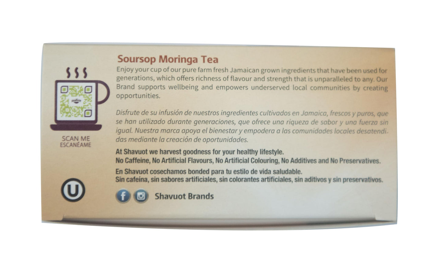 Shavuot Soursop Moringa Tea (Pack of 3) - Total of 60 Tea Bags