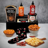 Caliente! Hot Sauce Spicy Snack Basket - Hot Sauce Gift Set