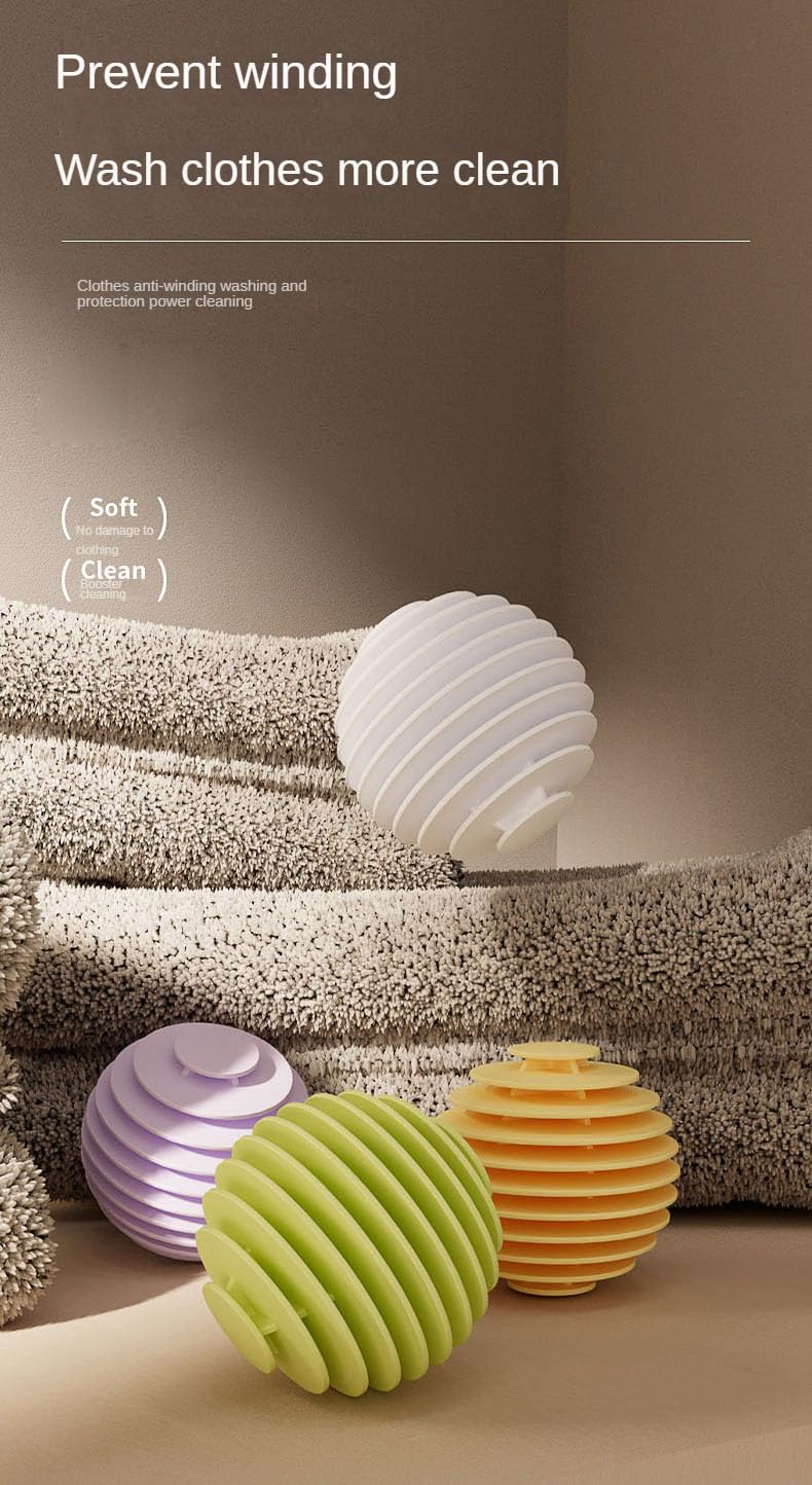 Reusable Drying Laundry Balls Easily Solve Laundry tangling Problems and Make Laundry More efficient! (Pack of 3) (White)
