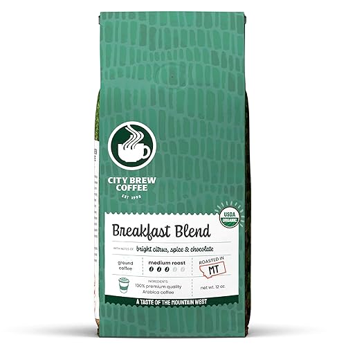 City Brew Organic Breakfast Blend - Medium Roast Ground Coffee - 12 oz