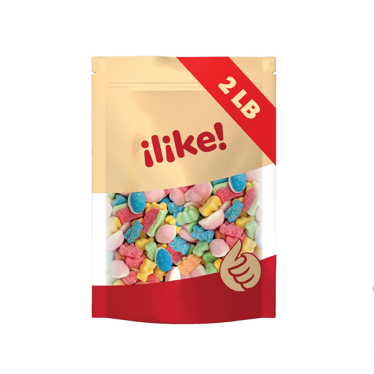 Gummy Candy Mix | 2-Pound Bag | Chewy Candy | Sour Gummi Bears | Puffy Gummies | Watermelon Wedges | Bulk Gummies for Buffets, Party Favors and Goodie
