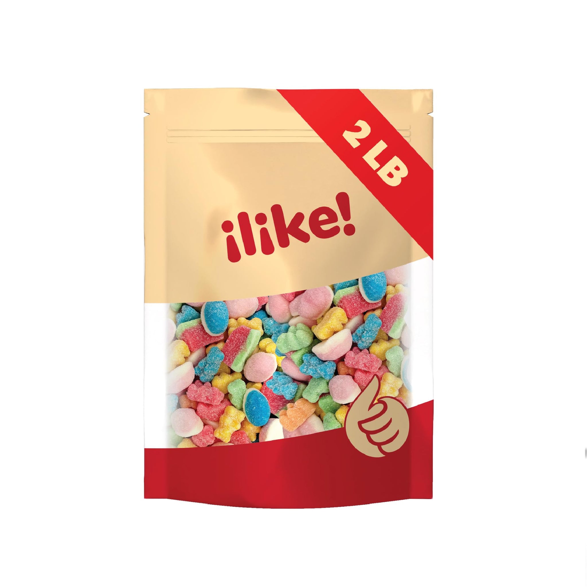 Gummy Candy Mix | 2-Pound Bag | Chewy Candy | Sour Gummi Bears | Puffy Gummies | Watermelon Wedges | Bulk Gummies for Buffets, Party Favors and Goodie