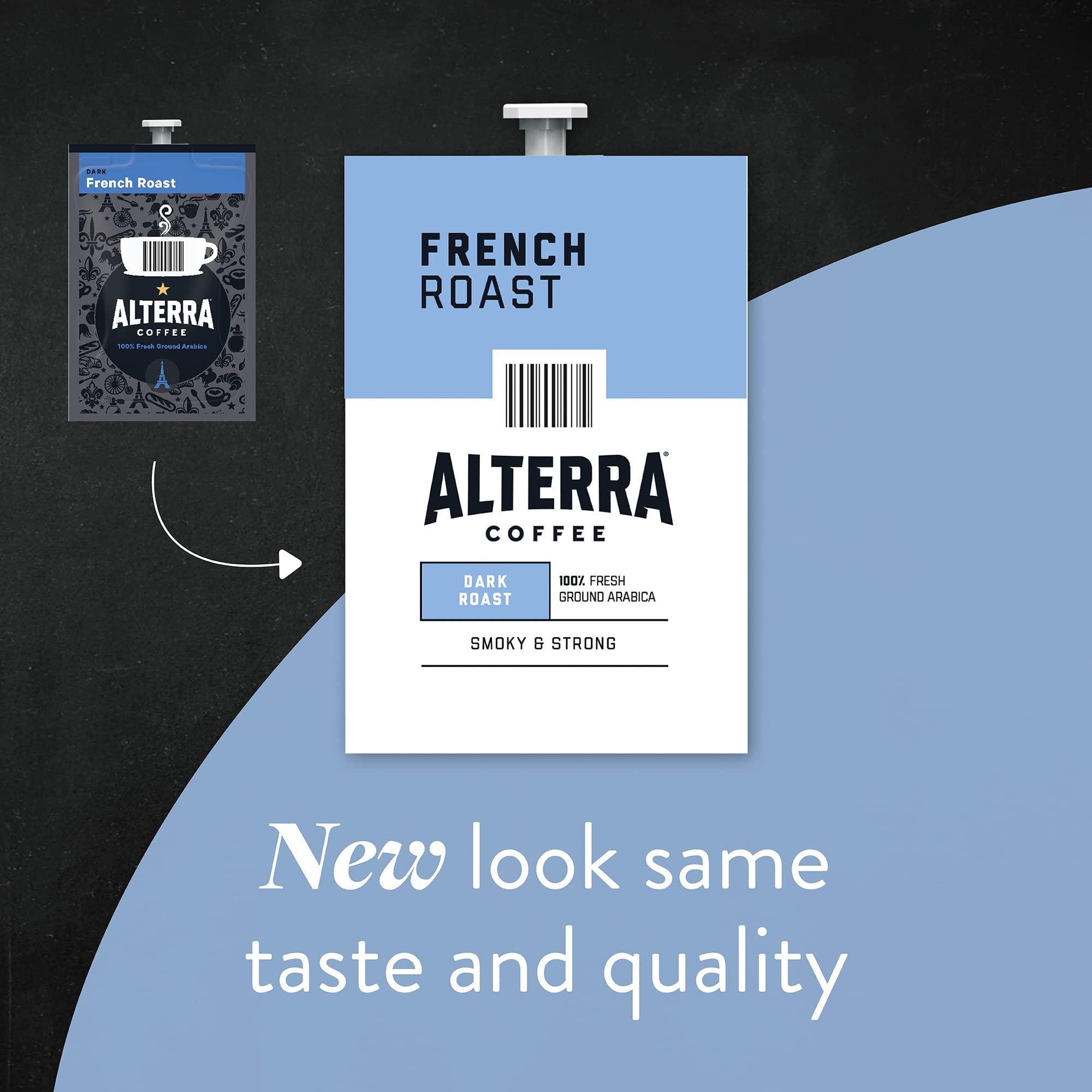 ALTERRA Coffee French Roast Single Serve Freshpacks for MARS DRINKS FLAVIA Brewer, 20 Packets