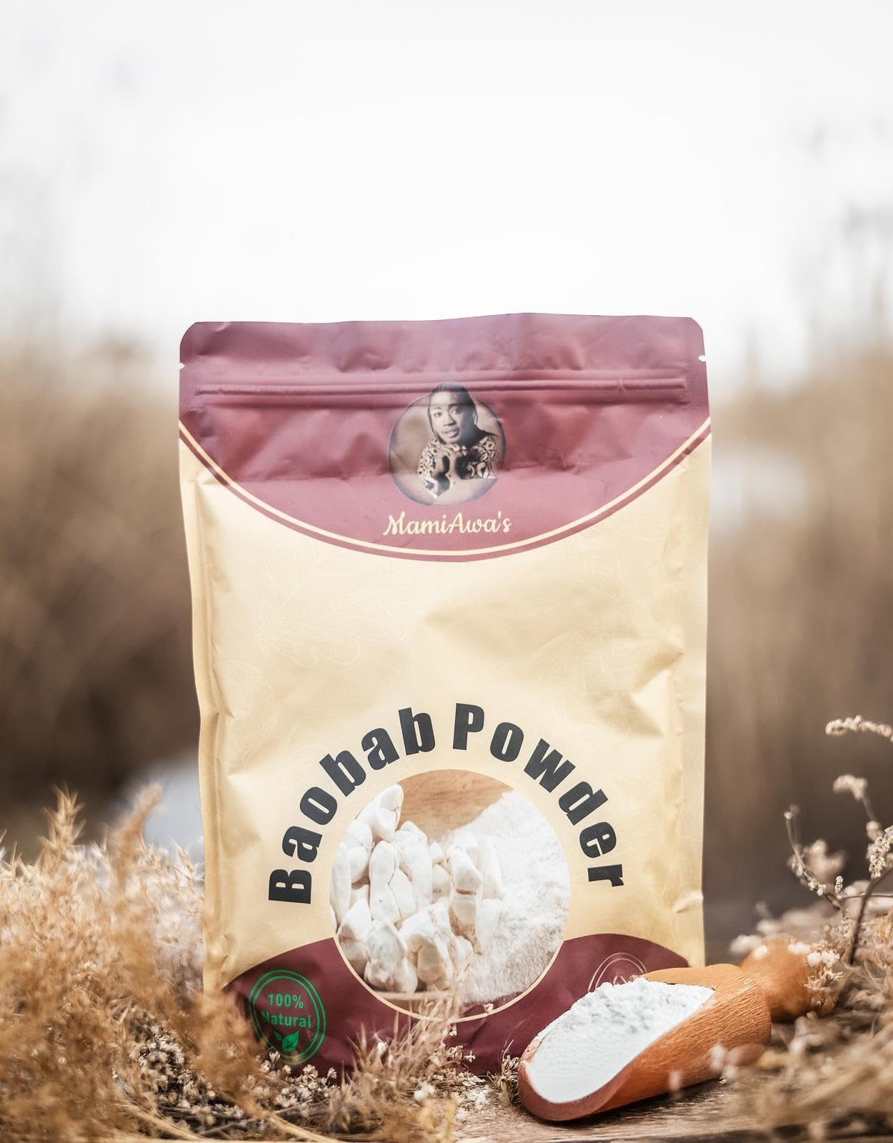 MamiAwa's Baobab Powder, 100% Natural, Gluten Free, Vegan, 14.1 oz (400g)