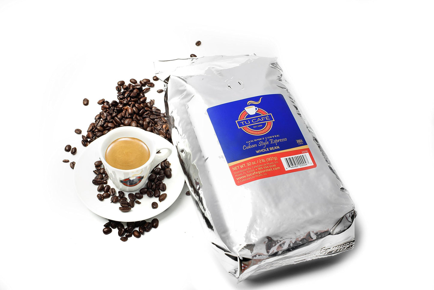 Tu Café Gourmet Whole Bean, Espresso Coffee, Gold 2lbs