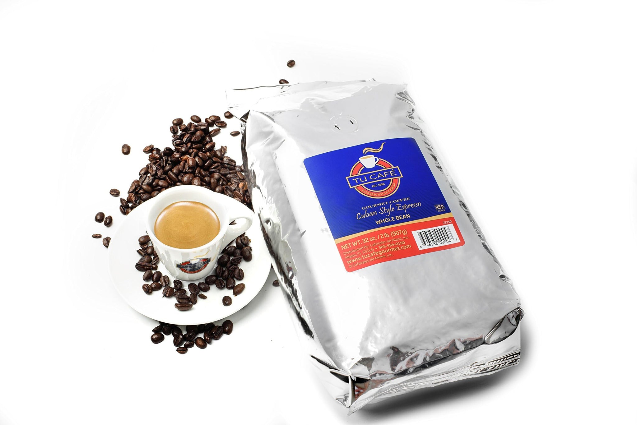 Tu Café Gourmet Whole Bean, Espresso Coffee, Gold 2lbs (2 Pack)