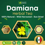 Mexican Damiana Tea - Hojas de Damiana (Turnera diffusa) - 100% Natural Herbal Tea | Wild-Harvested, Sun-Dried Premium Leaves | Authentic Mexican