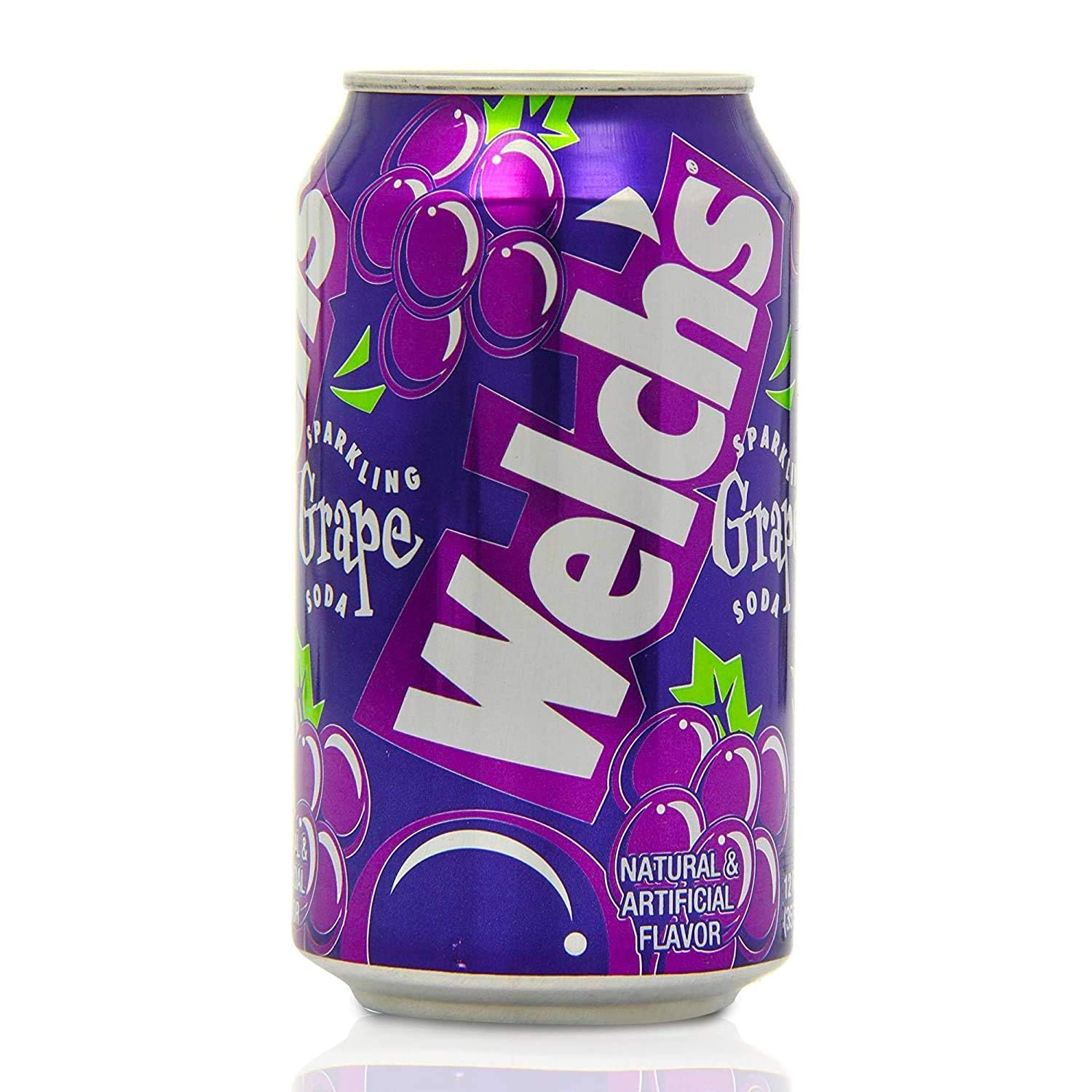Welch’s Sparkling Grape Soda, 12 Fl Oz Cans (Pack of 6) | Bold Fruity Flavor | Carbonated Drink | Refreshing Sparkling Beverage | Made with Real Grape