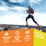 Lenny & Larry’s High Protein Bar - Peanut Caramel Vegan Protein Bars - 20g Plant-Based Protein, High Fiber Dessert - Gluten-Free Snack - Larger Bar