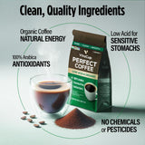 VitaCup Perfect Low Acid Coffee Ground, USDA Organic & Fair Trade, Mycotoxin Free, Dark Roast Guatemala Single Origin, Clean & Pure for Drip Coffee