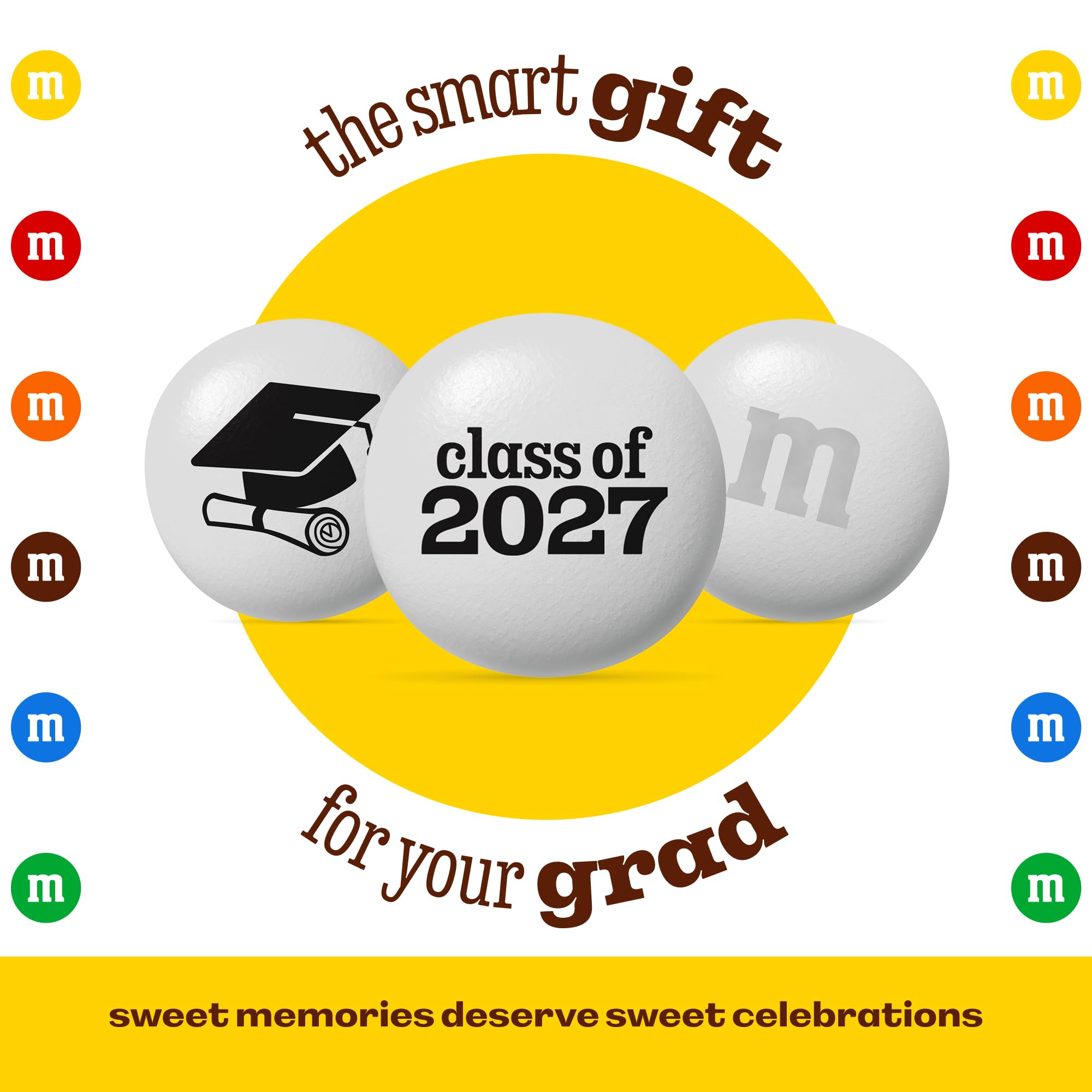 M&M'S Class of 2027 Graduation Milk Chocolate, 2 lb Bulk Resealable Bag