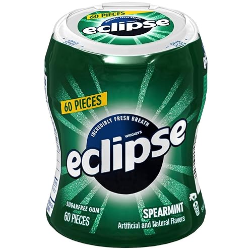 Wrigley Spearmint Big E Pack Eclipse Gum - Tray, 4 per pack -- 4 packs per case.