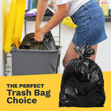 ToughBag 30-33 Gallon Trash Bags Heavy Duty (50 COUNT) 3 Mil Contractor Trash Bags - Heavy Duty Black Contractor Can Liners - Made In USA
