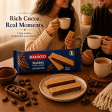 Balocco Cocoa Wafer Cookies 6.1 Oz (175g) - Crispy Italian Wafer Cookies with 2 Layers of Cocoa Cream, Made with Pure Cacao Butter, Non-GMO, Product