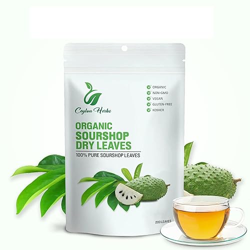 200 Natural Soursop Leaves - Handpicked, Well-Cleaned, 100% Pure and Fresh for Tea