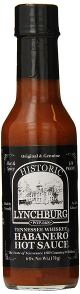 Lynchburg Tennessee Whiskey Habanero Hot Sauce, 6 Ounce