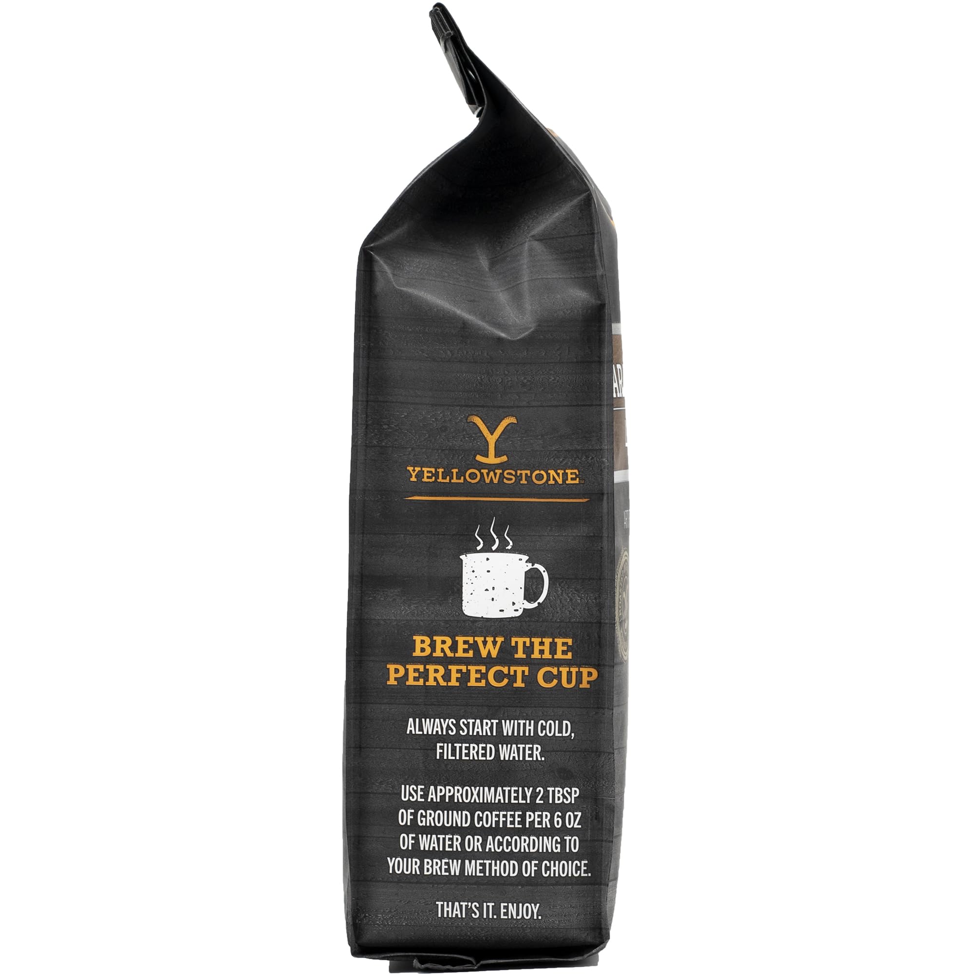 Yellowstone Caramel Oatmeal Light Roast Coffee,100% Arabica Ground Coffee, 12 oz.