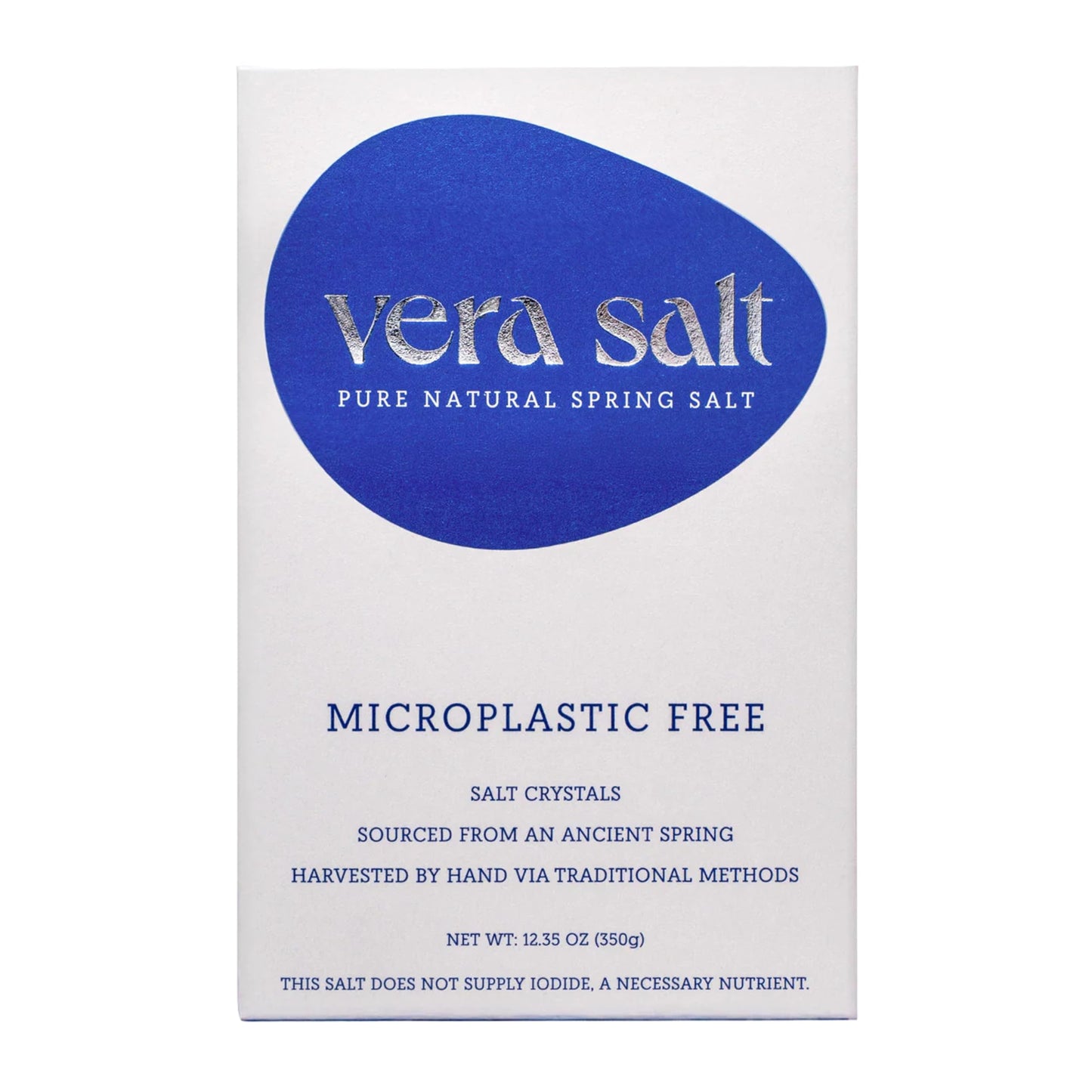 Vera Salt Coarse Spring Salt - 350g Grinder Refill Pack - Hand-Harvested Spanish Crystals with Natural Minerals - Plastic-Free Packaging
