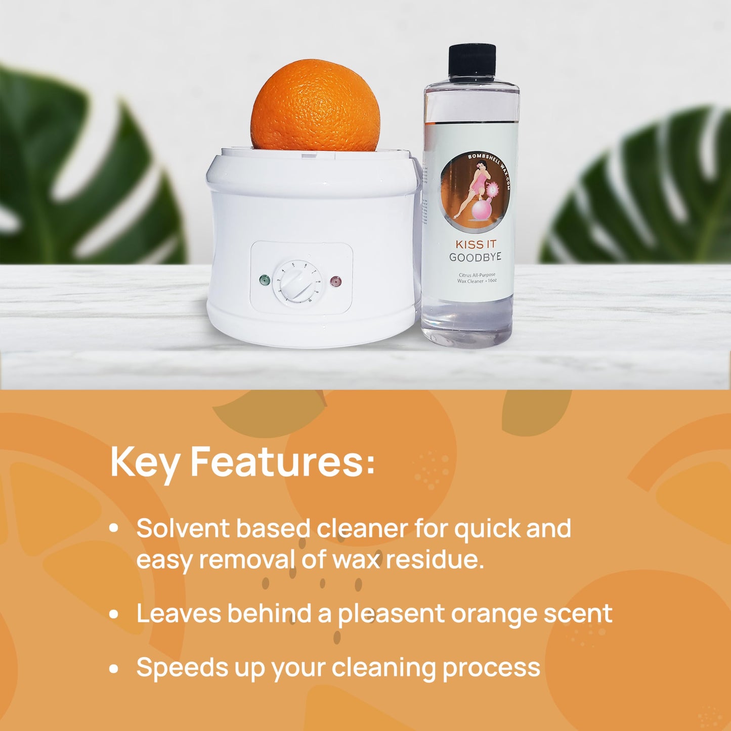 Bombshell Wax Kiss it Goodbye All-Purpose Cleaner for Warmers and Surfaces, 32 fl oz