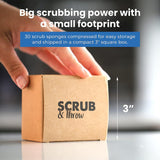 Scrub & Throw Loofah Scrub Sponge, Natural, Plastic-Free, Non-Scratch, for Kitchen, Dishes, Pots and Cleaning, Plant-Based, Plastic-Free