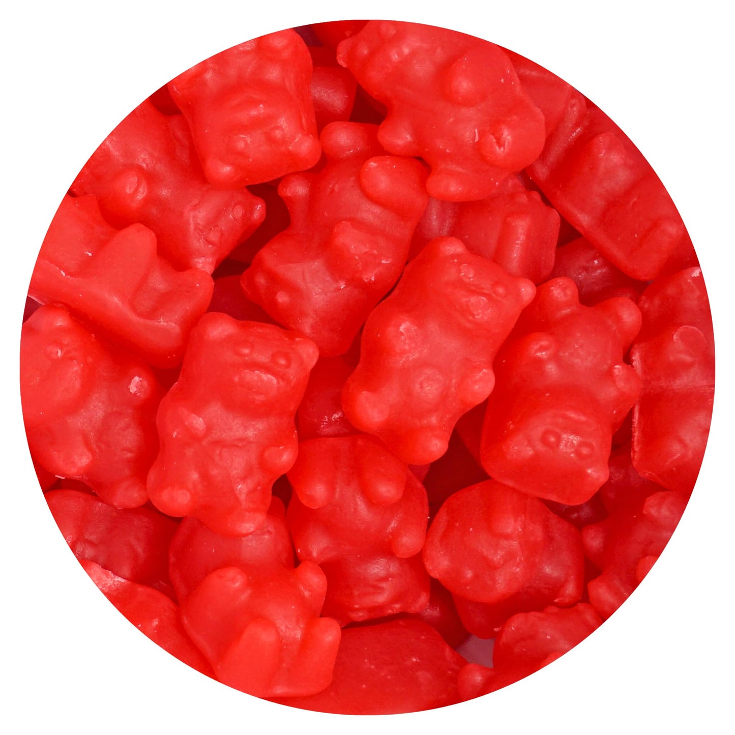 Juju Cinnamon Bears, 1 Pound Bulk Bag, Firm & Chewy Candy, Cinnamon Candy, Red Candy, The Hampton Candy Company