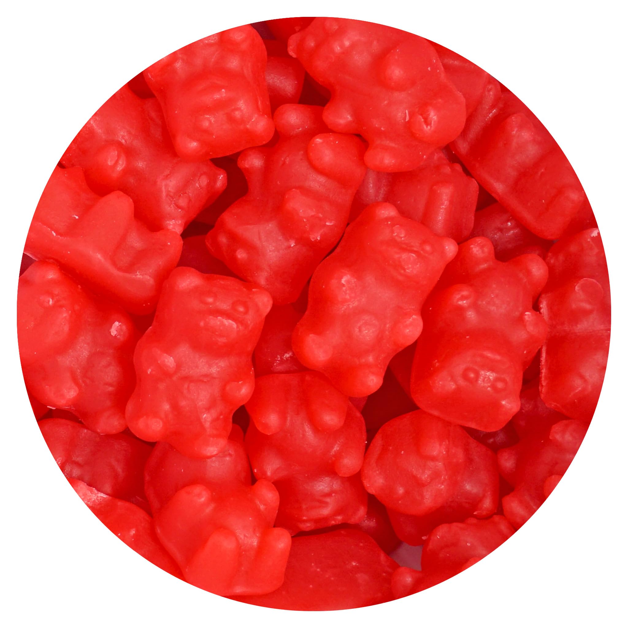 Juju Cinnamon Bears, 1 Pound Bulk Bag, Firm & Chewy Candy, Cinnamon Candy, Red Candy, The Hampton Candy Company