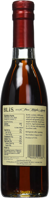 BLiS Bourbon Barrel Matured Pure Maple Syrup, 12.7 Fluid Ounce