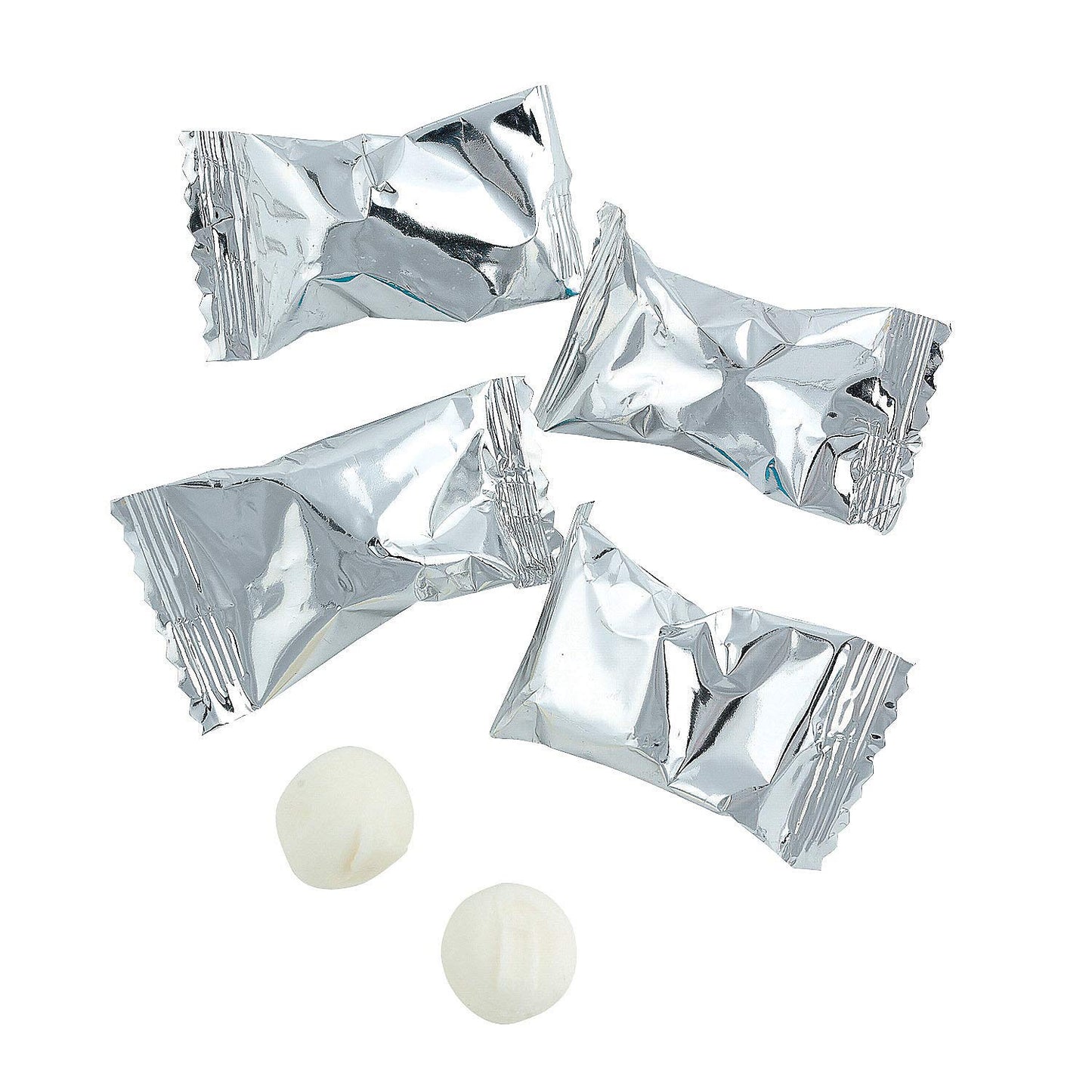 Fun Express Classic Buttermints Individually Wrapped Bulk Candy 108 Pack - Soft Butter Mints for Wedding Favors, Baby Shower Party Favors for Guests