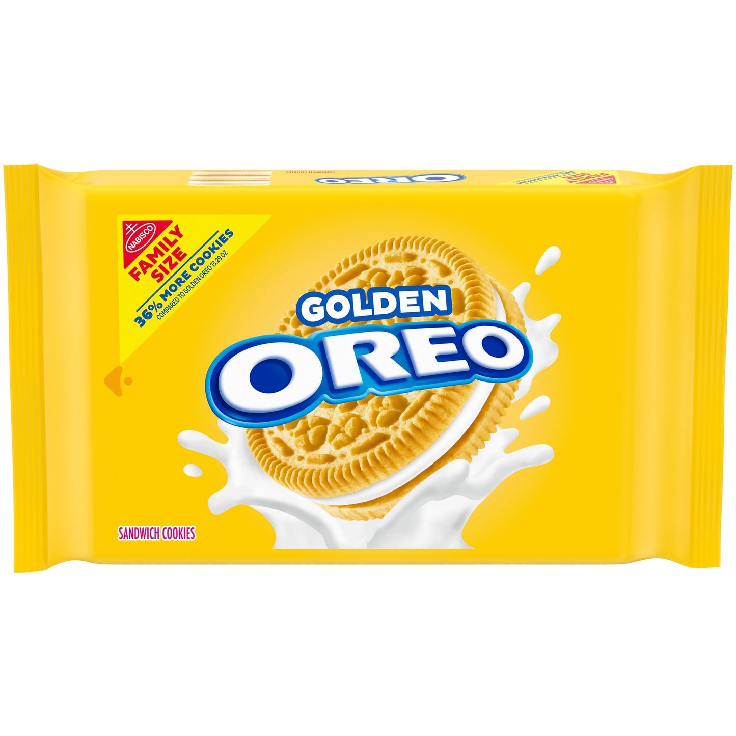 OREO Golden Sandwich Cookies, Family Size, 18.12 oz