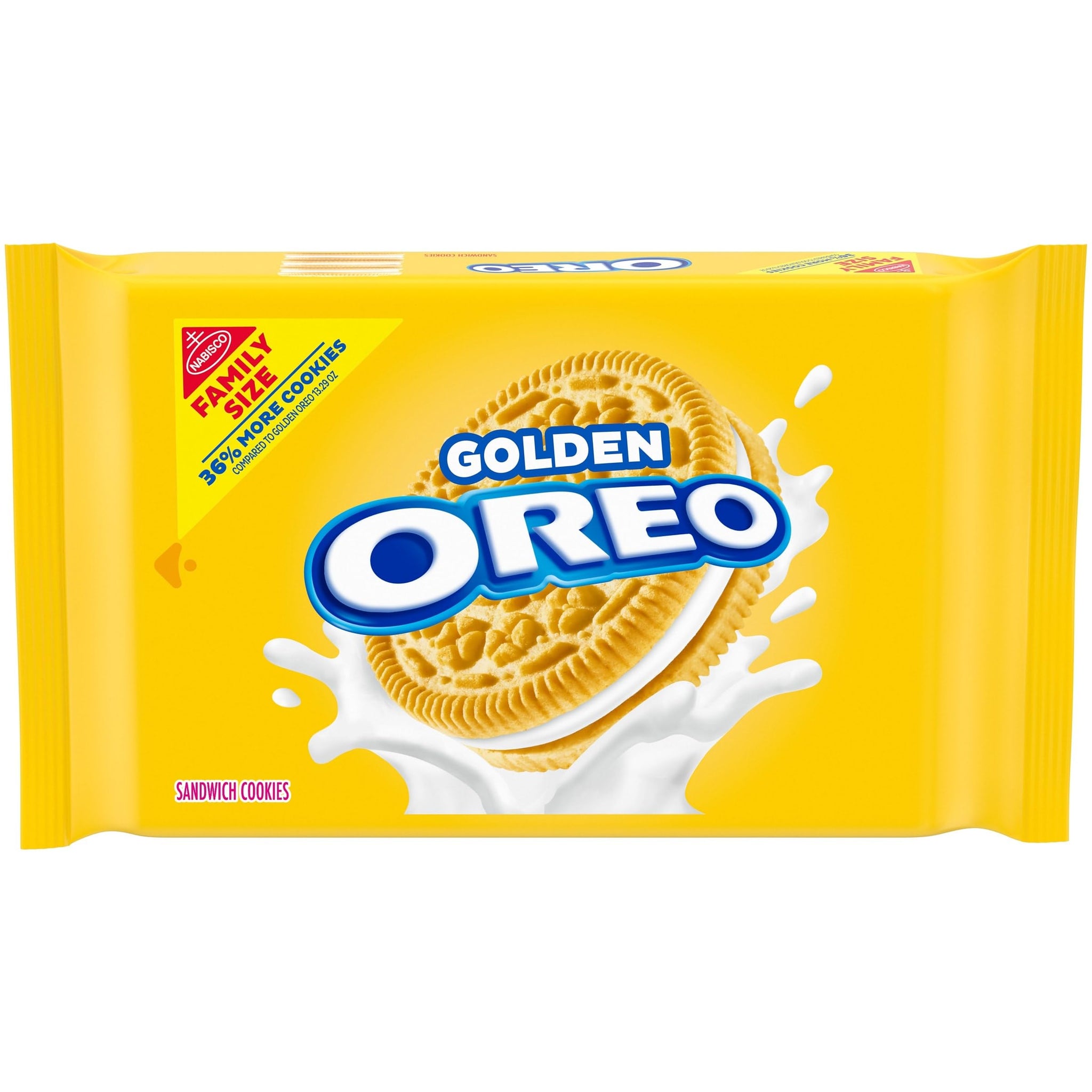OREO Golden Sandwich Cookies, Family Size, 18.12 oz
