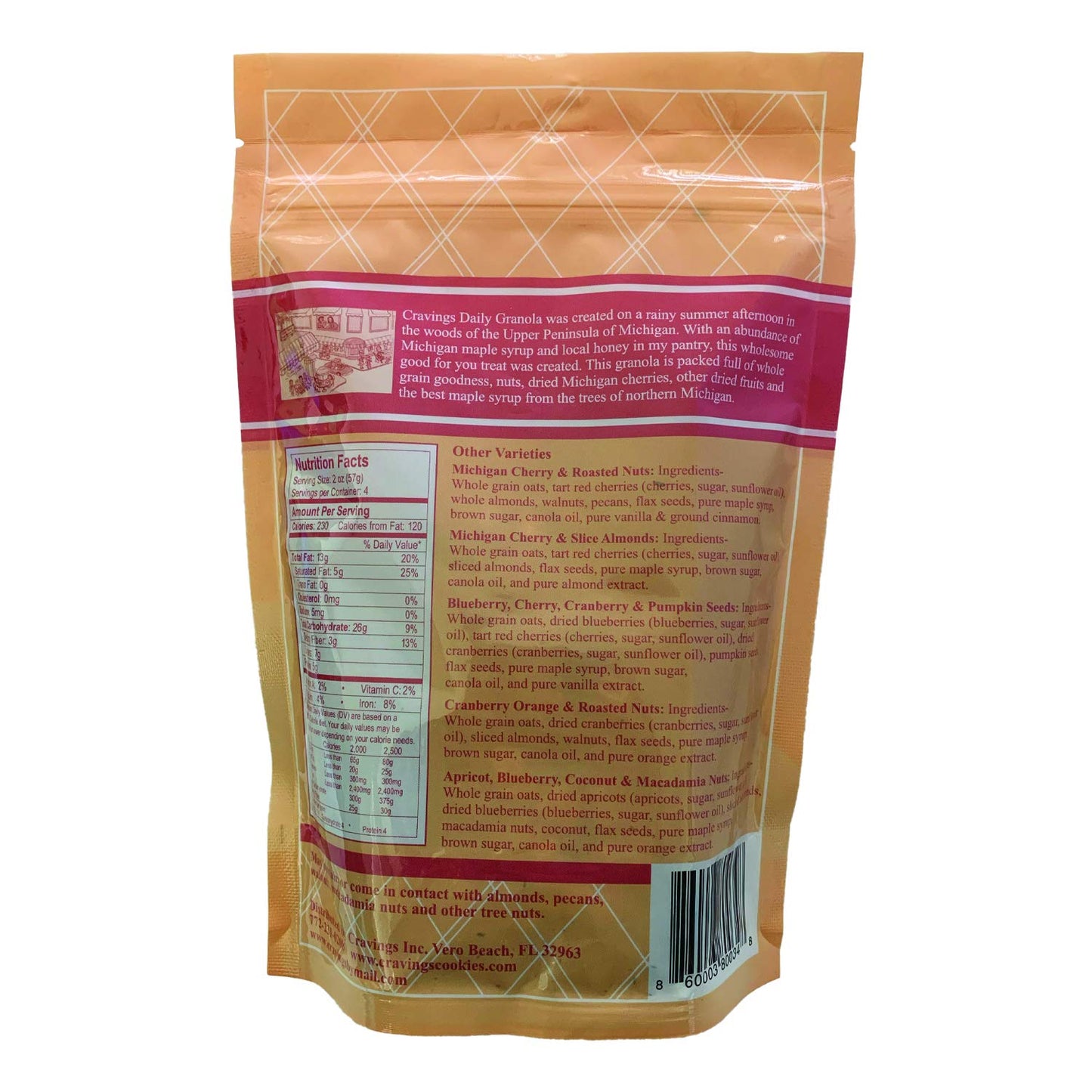 Apricot, Blueberry, Coconut & Macadamia Nut Granola (2 Pack)