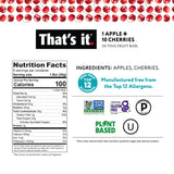 That's it. Fruit Bars 12 Variety Pack 100% Natural Real Fruit Bar, High Fiber Vegan, Gluten Free, Paleo, Non-GMO No Sugar Added (6 Mango, 6 Cherry)