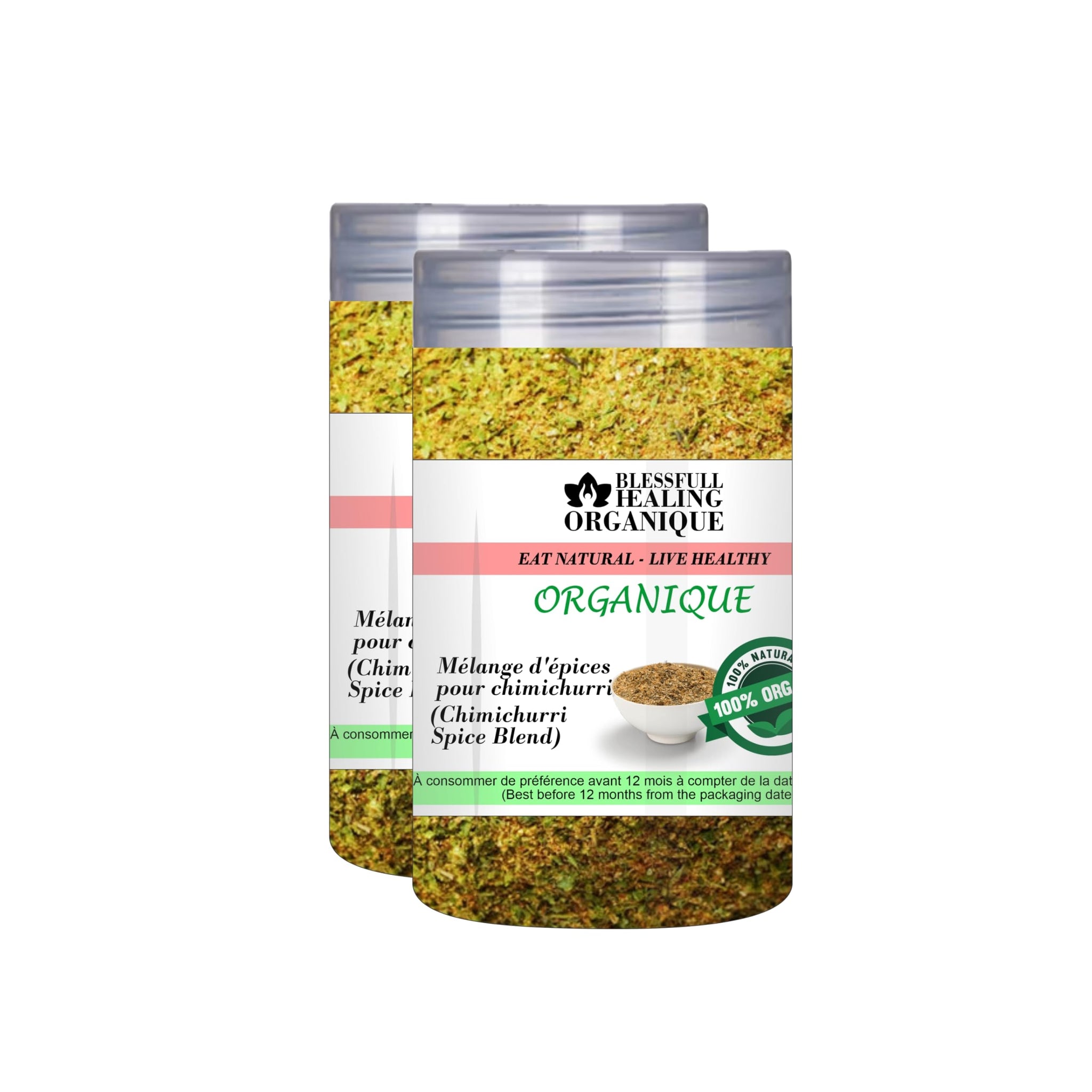Blessfull Healing Organic Chimichurri Spice Blend 100 Gram (3.52 oz) Each (Pack Of 2) = 200 Grams, Vegan