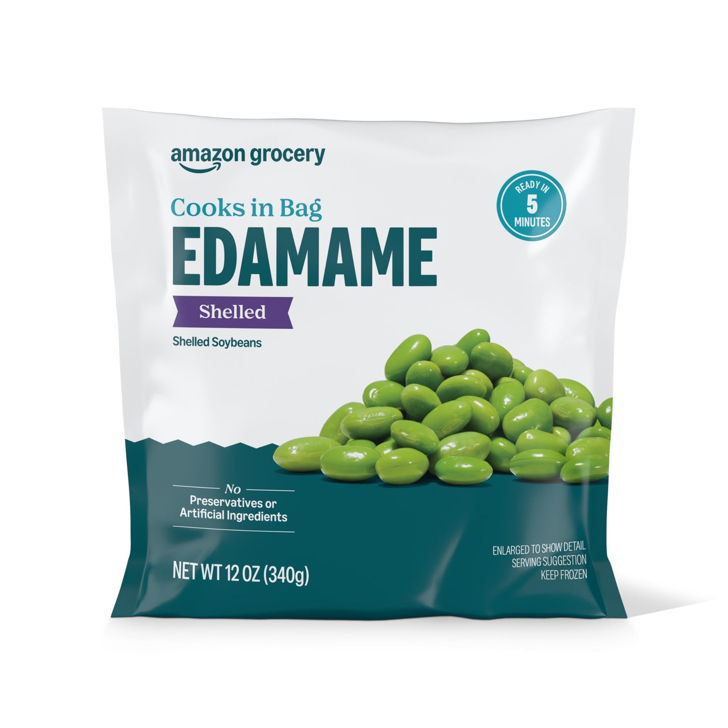 Amazon Grocery, Shelled Edamame, 12 Oz, Frozen (Previously Happy Belly, Packaging May Vary)