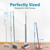BLACK+DECKER Butler Broom & Dustpan Set - Stand-Up Design - Lightweight, Space-Saving Combo for Kitchen, Living Room, Bathroom, Lobby Floors - Home