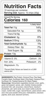 BeyondChipz Low Carb Tortilla Chips, Taco Street, Keto Friendly, Gluten Free, One 5.3oz Pouch