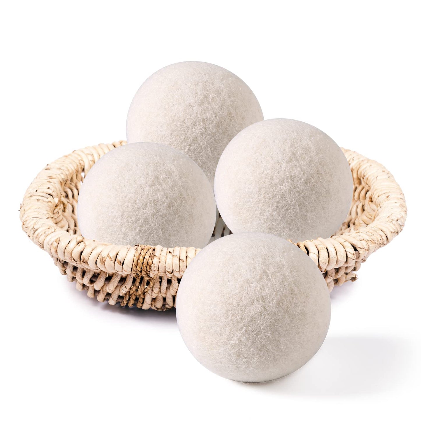 Wool Dryer Balls Organic 4 Pack XL,Laundry Dryer Balls,100% New Zealand Wool Natural Fabric Softener,Reusable 1000 Loads,Shorten Drying Time & Reduces