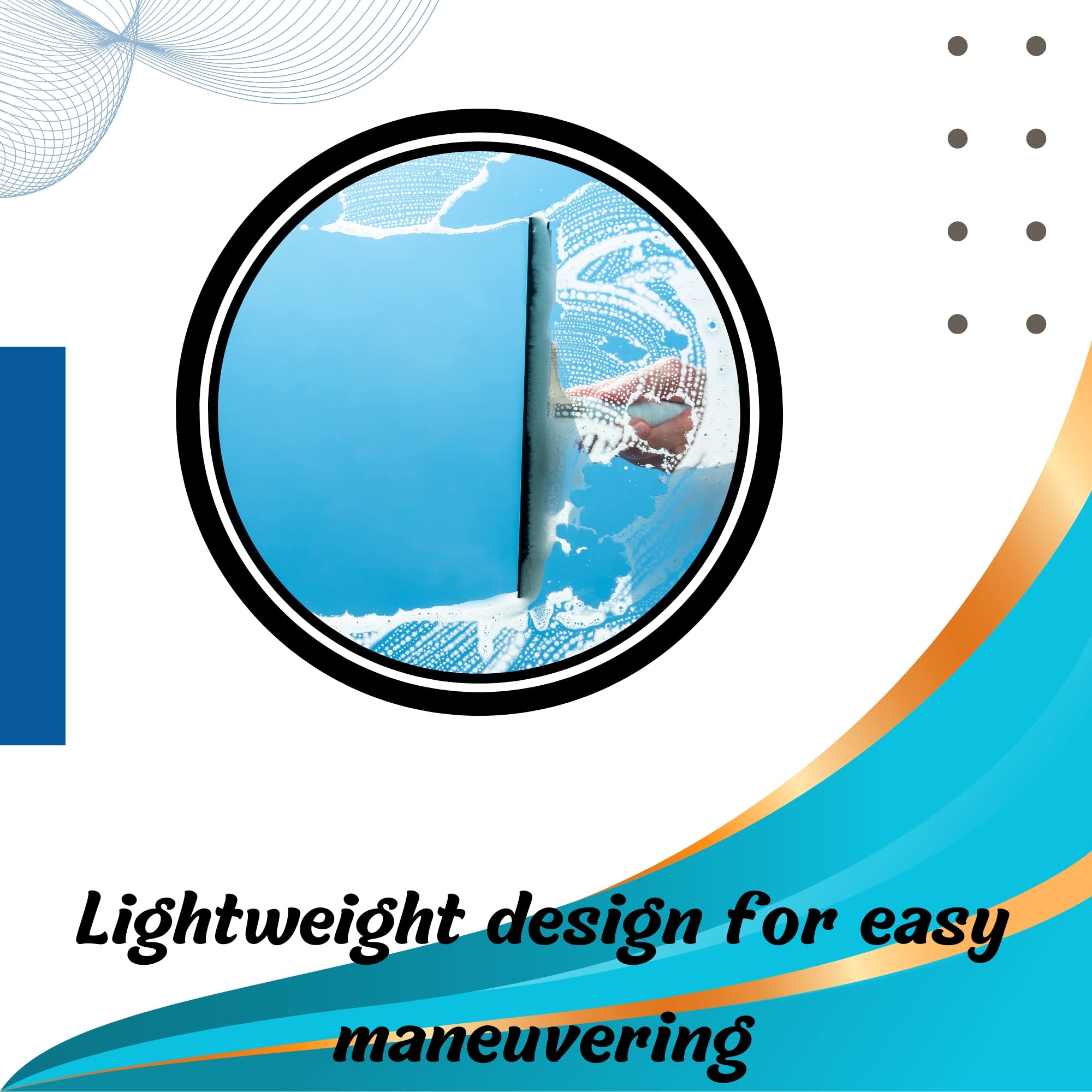 A1 Unlimited Squeegee with Soft Grip Handles 10 in., Home Kitchen Multipurpose Windows Shower Glass Doors Bathroom Car Windshield Mirrors Tiles