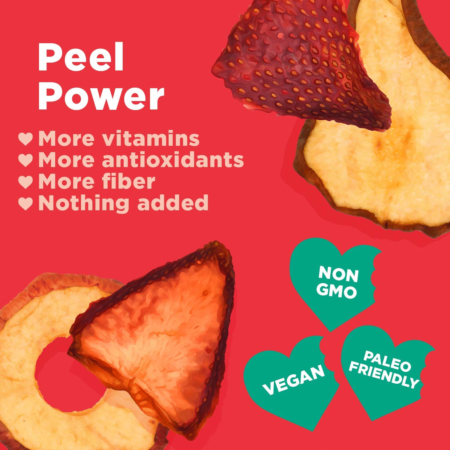 RIND Snacks | Straw-Peary | Strawberry, Apple, & Pear | Dried Fruit Superfood | Chewy Snack | No Sugar Added | All Natural | High in Fiber | Gluten