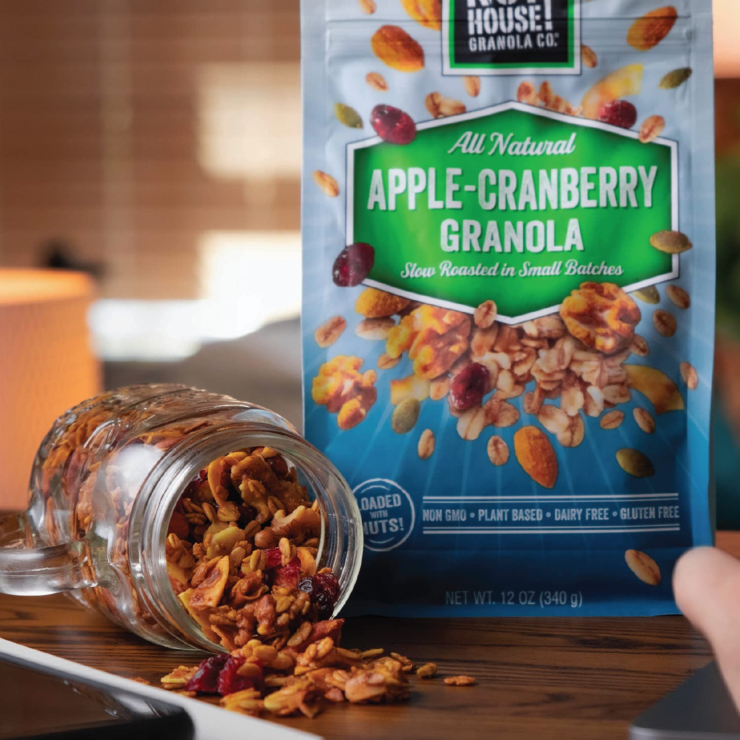 NutHouse! Granola Company - Premium Apple-Cranberry Granola | Certified Gluten-Free, Non-GMO, Kosher | Vegan, Soy-Free | 10 lb. Bulk Bag (1-Pack)
