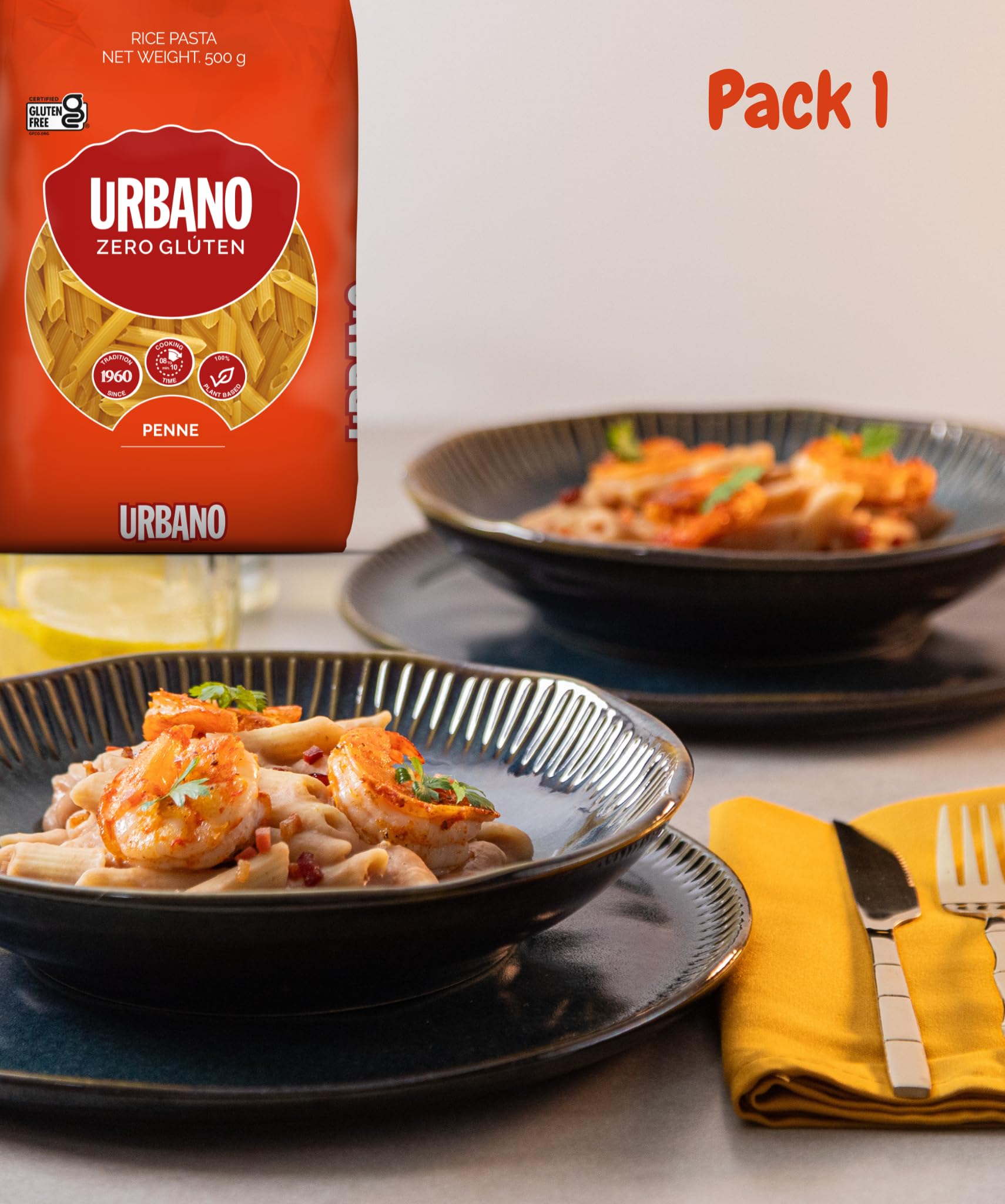 Gluten Free Penne Pasta - 17.6 oz (500g) - Gluten-Free Noodle - Light, Healthy, and Easy to Digest - Wheat-Free, Allergen-Friendly - Ideal