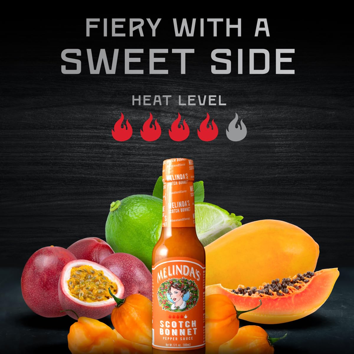 Melinda’s Scotch Bonnet Hot Sauce - Gourmet Scotch Bonnet Pepper Sauce - Made with Fresh Peppers, Carrots, Papaya & Lime Juice - Keto, Vegan, Gluten