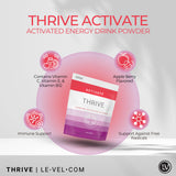 Thrive Activate - Focus & Energy Drink Powder Mix with Real Flavor, 30 Packets- Enhanced Energy, Performance, Vitamin C, Vitamin E, B12 for Mental