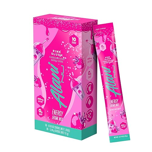 Alani Nu PINK SLUSH Energy Sticks, Energy Drink Powder, 200mg Caffeine, Pre Workout Performance with Antioxidants, On-The-Go Drink Mix, Biotin, B